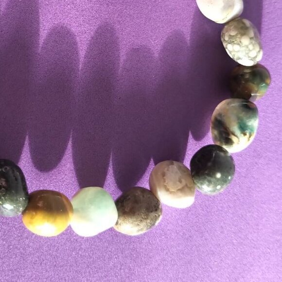 🍁2/30🍁Cute Handmade Elastic River Stones Bracelet Unisex Hand cradted Bracelet - Picture 3 of 15